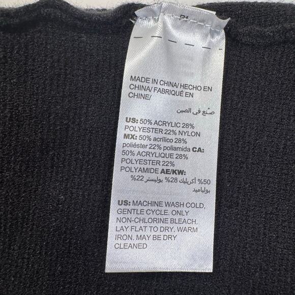 Chico’s 2/L Black Sweater Vest Pockets Knit Basic Whimsigoth Resort Minimalist - Picture 6 of 8